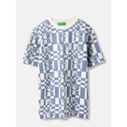 United Colors of Benetton Boys Blue Cotton Printed T-Shirt-picture-48