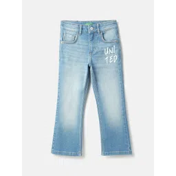 United Colors of Benetton Boys Bootcut Mid-Rise Heavy Fade Denim Jeans-picture-29