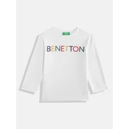 United Colors of Benetton Boys Brand Logo Print Pure Cotton T-shirt-picture-35
