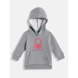 United Colors of Benetton Boys Brand Logo Printed Hooded Sweatshirt-picture-43