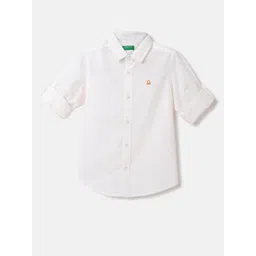 United Colors of Benetton Boys Casual Spread Collar Cotton Shirt-picture-36