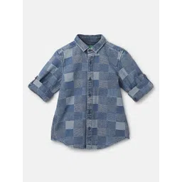 United Colors of Benetton Boys Checked Cotton Casual Shirt-picture-15