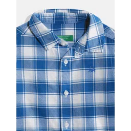 United Colors of Benetton Boys Checked Cotton Casual Shirt image 2