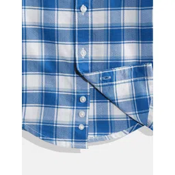 United Colors of Benetton Boys Checked Cotton Casual Shirt image 4