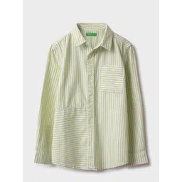 United Colors of Benetton Boys Classic Vertical Striped Cotton Casual Shirt-picture-44