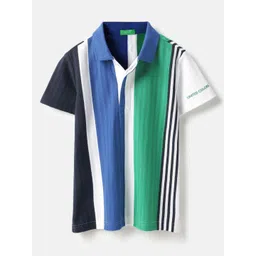 United Colors of Benetton Boys Colourblocked Polo Collar Cotton T-shirt-picture-31