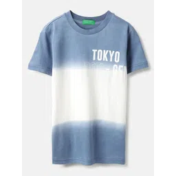 United Colors of Benetton Boys Colourblocked Round Neck Pure Cotton T-shirt-picture-52