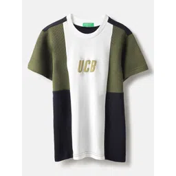 United Colors of Benetton Boys Colourblocked Round Neck Pure Cotton T-shirt-picture-40