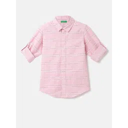 United Colors of Benetton Boys Cotton Horizontal Stripes Casual Shirt-picture-55