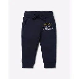 united colors of benetton Boys Cotton Track Pants with Elasticated Drawstring Waist-picture-36
