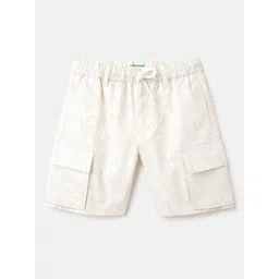 United Colors of Benetton Boys Floral Printed Cotton Cargo Shorts-picture-30
