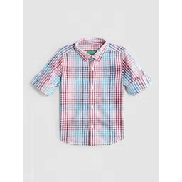 United Colors of Benetton Boys Gingham Checks Pure Cotton Shirt-picture-16