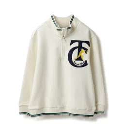 United Colors of Benetton Boys Graphic Printed Applique Regular Fit Mock Neck Sweatshirt-picture-29