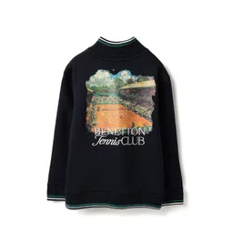 United Colors of Benetton Boys Graphic Printed Regular Fit Mock Neck Pullover Sweatshirt-picture-28