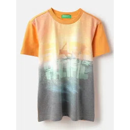 United Colors of Benetton Boys Graphic Printed Round Neck Regular Fit T-shirt-picture-12
