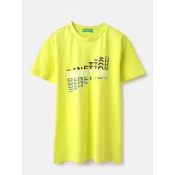 United Colors of Benetton Boys Green Cotton Printed T-Shirt-picture-23