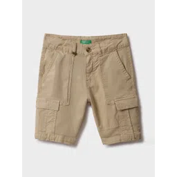 United Colors of Benetton Boys High-Rise Pure Cotton Cargo Shorts-picture-46