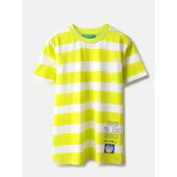 United Colors of Benetton Boys Lime Green Cotton T-Shirt-picture-29