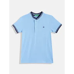 United Colors of Benetton Boys Mandarin Collar Pure Cotton T-shirt-picture-37