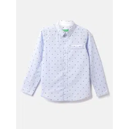 United Colors of Benetton Boys Micro Ditsy Printed Cotton Shirt-picture-15