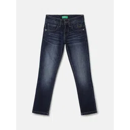 United Colors of Benetton Boys Mid-Rise Slim Fit Heavy Fade Jeans-picture-32
