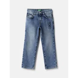 United Colors of Benetton Boys Mid-Rise Straight Fit Jeans image 1