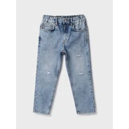 United Colors of Benetton Boys Mildly Distressed Heavy Fade Jeans-picture-41