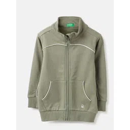 United Colors of Benetton Boys Mock Collar Front-Open Sweatshirt-picture-18