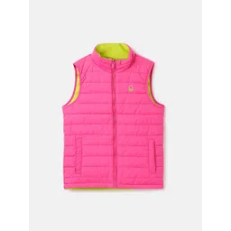 United Colors of Benetton Boys Mock Collar Regular Fit Sleeveless Reversible Padded Jacket-picture-20