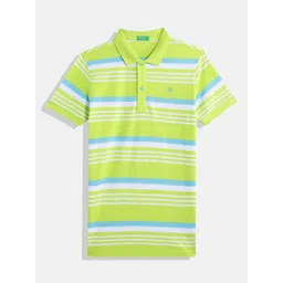 United Colors of Benetton Boys Pure Cotton Striped Polo Collar T-shirt-picture-50