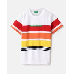 united colors of benetton Boys Regular Fit Stripes T-Shirt-picture-13