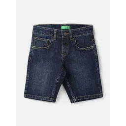 United Colors of Benetton Boys Regular Fit Washed Cotton Denim Shorts-picture-32