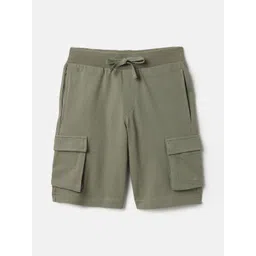 United Colors of Benetton Boys Solid Regular Fit Cargo Shorts-picture-21