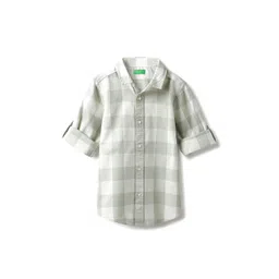 United Colors of Benetton Boys Spread Collar Checked Cotton Casual Shirt-picture-22