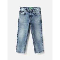 United Colors of Benetton Boys Straight Fit Heavy Fade Mid-Rise Jeans-picture-30