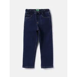 United Colors of Benetton Boys Straight Fit Mid-Rise Low Distress Jeans-picture-29