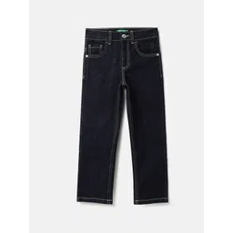 United Colors of Benetton Boys Straight Fit No Fade Mid-Rise Jeans-picture-31