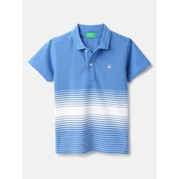 United Colors of Benetton Boys Striped Polo Collar Pure Cotton T-shirt-picture-38