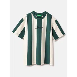 United Colors of Benetton Boys Striped Round Neck Cotton T-shirt-picture-57