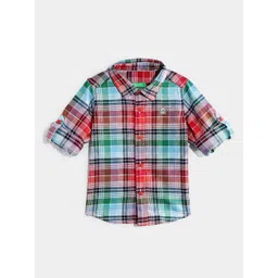 United Colors of Benetton Boys Tartan Checked Cotton Casual Shirt-picture-17
