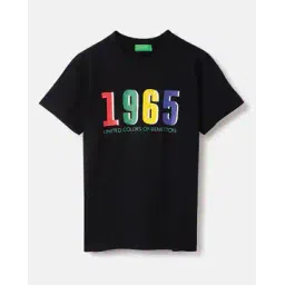 united colors of benetton Boys Typographic Print Regular Fit Round-Neck T-Shirt-picture-11