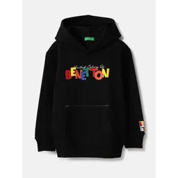 United Colors of Benetton Boys Typography Printed Hood Cotton Pullover Sweatshirt-picture-19