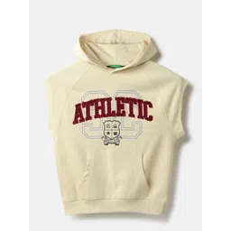 United Colors of Benetton Boys Typography Printed Hooded Pure Cotton T-shirt-picture-35