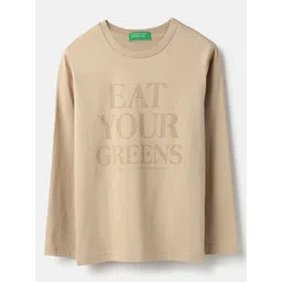 United Colors of Benetton Boys Typography Printed Round Neck Pure Cotton T-shirt-picture-47