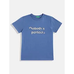 United Colors of Benetton Boys Typography Printed Round-Neck Regular Fit T-shirt-picture-30
