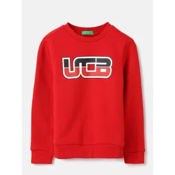 United Colors of Benetton Boys Typography Printed Round Neck Sweatshirt-picture-30