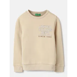 United Colors of Benetton Boys Typography Printed Round Neck Sweatshirt-picture-33