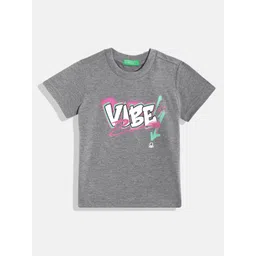 United Colors of Benetton Boys Typography Printed T-shirt image 1