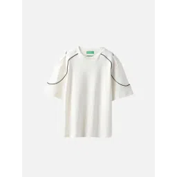 United Colors of Benetton Boys White Cotton T-Shirt-picture-35
