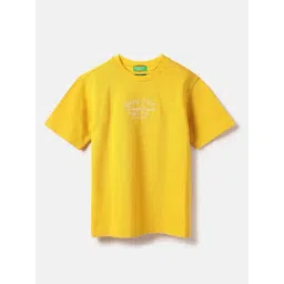 United Colors Of Benetton Boys Yellow Cotton Regular Fit Printed T-Shirt-picture-27